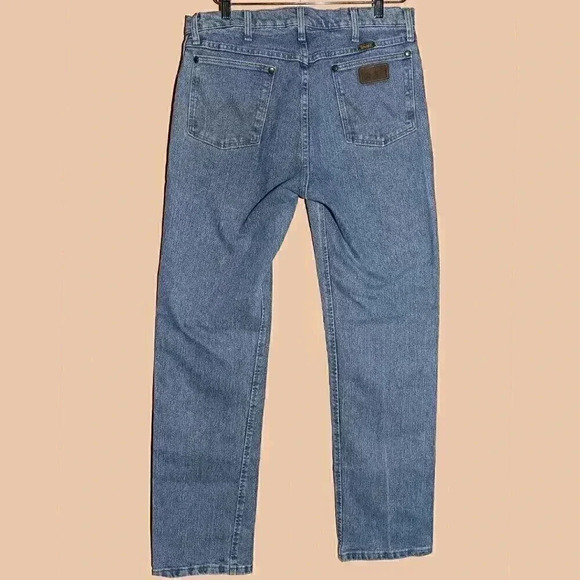 wrangler Other - Wrangler Light Wash‎ Denim Jeans Size 35x34 Western Cowboy Classic Blue Jeans